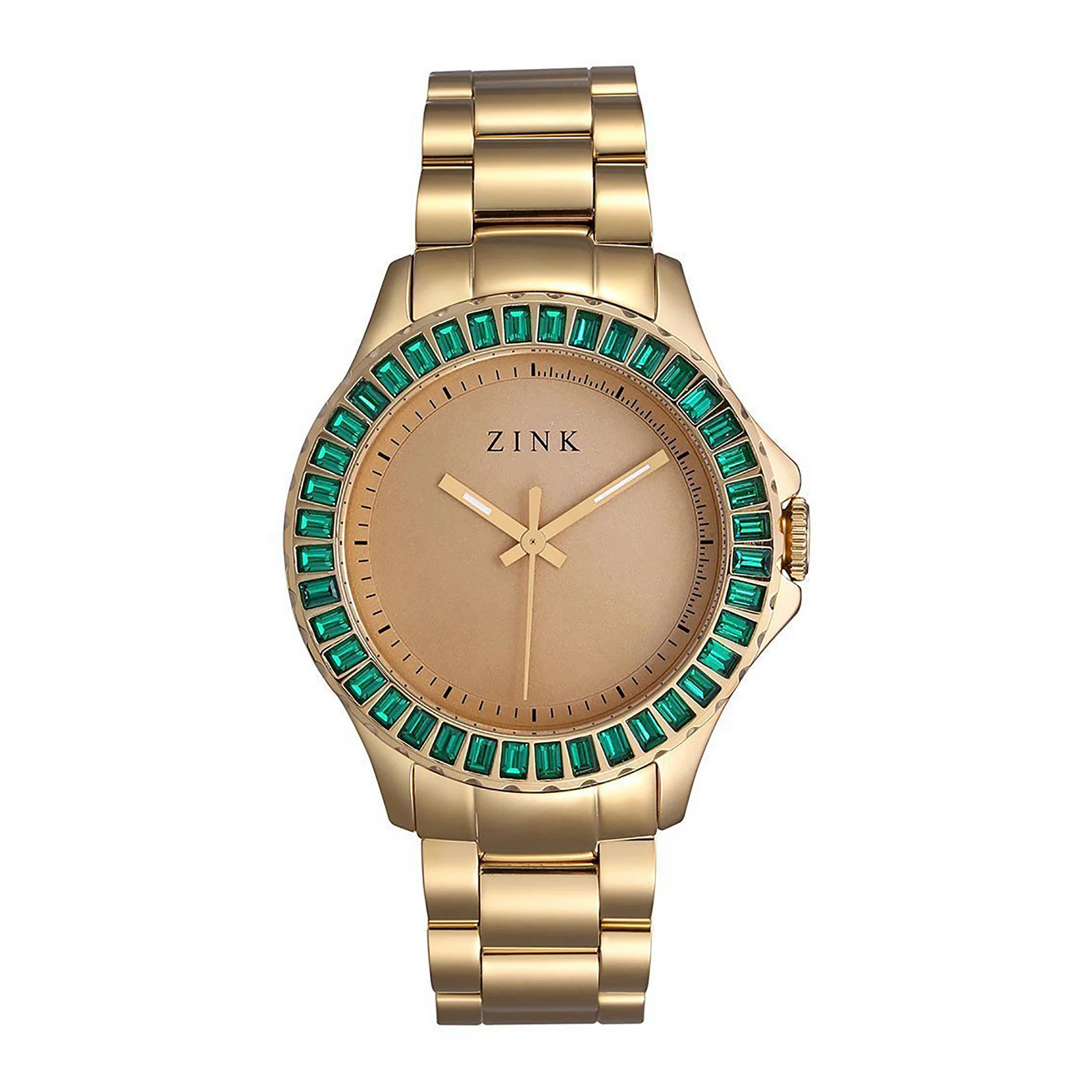 Zink Women's Watch With Gold Stainless Steel Case And Gold Stainless Steel Band by i-watch