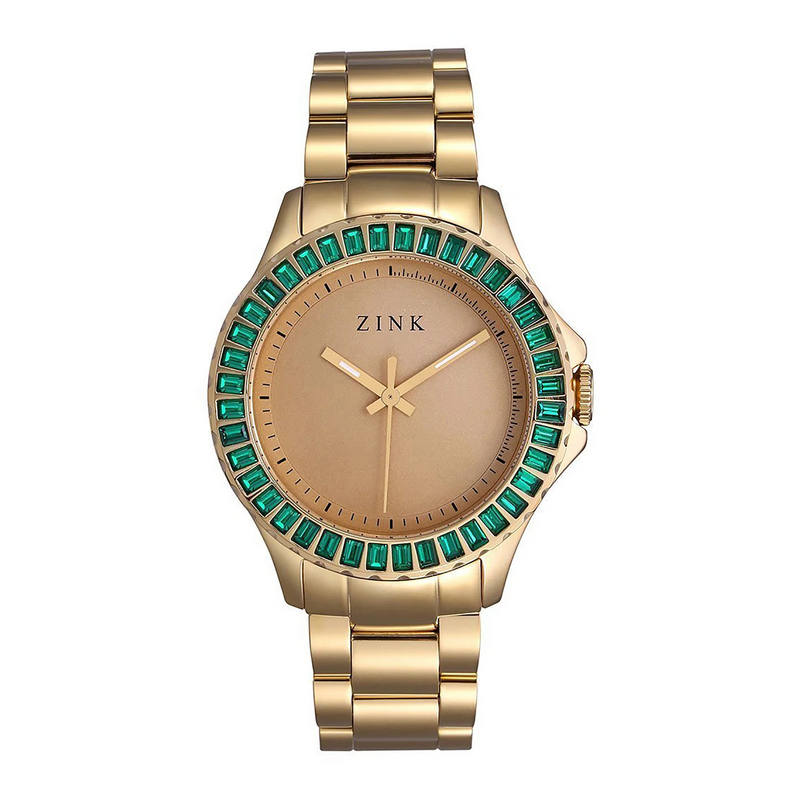 Zink Women's Watch With Gold Stainless Steel Case And Gold Stainless Steel Band by i-watch