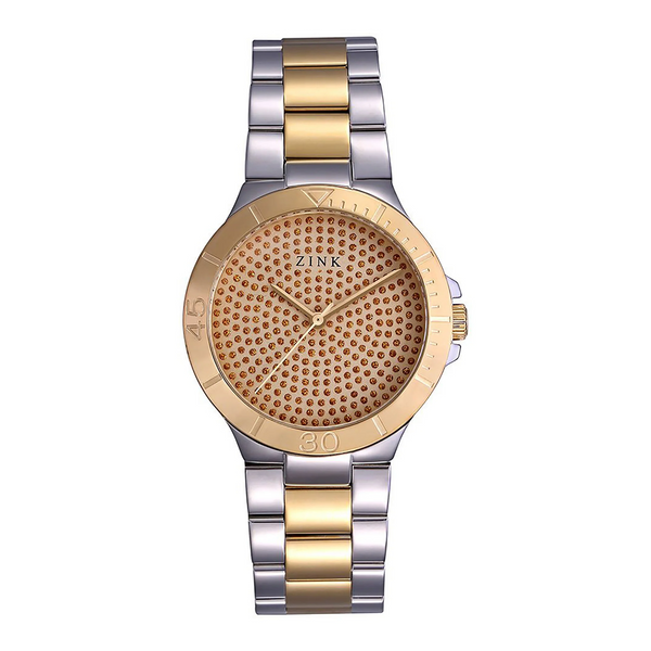 Zink Women's Watch With Silver & Gold Stainless Steel Case And Silver & Gold Stainless Steel Band by i-watch