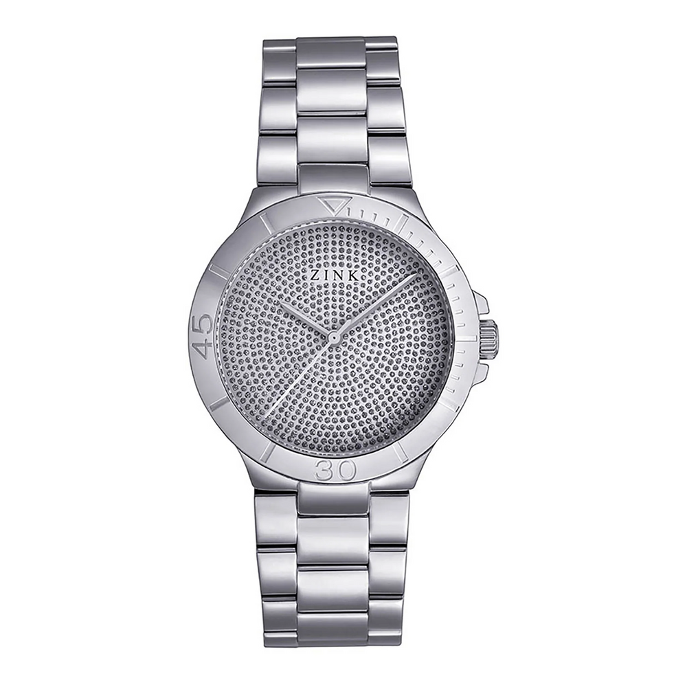 Zink Women's Watch With Silver Stainless Steel Case And Silver Stainless Steel Band by i-watch