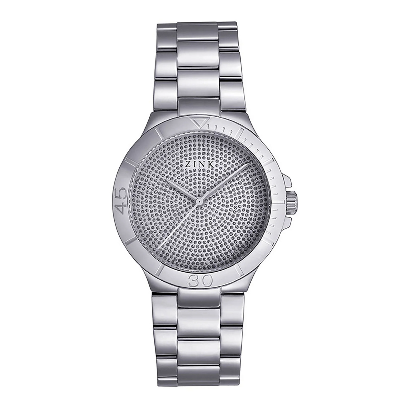 Zink Women's Watch With Silver Stainless Steel Case And Silver Stainless Steel Band by i-watch