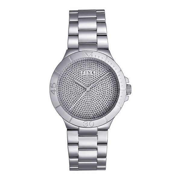 Zink Women's Watch With Silver Stainless Steel Case And Silver Stainless Steel Band by i-watch