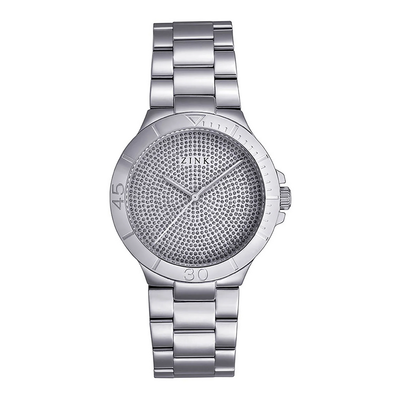 Zink Women's Watch With Silver Stainless Steel Case And Silver Stainless Steel Band by i-watch