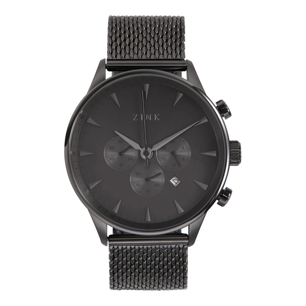 Zink Zk127g2ms-21 Men's Elegance - Black Stainless Steel Timepiece