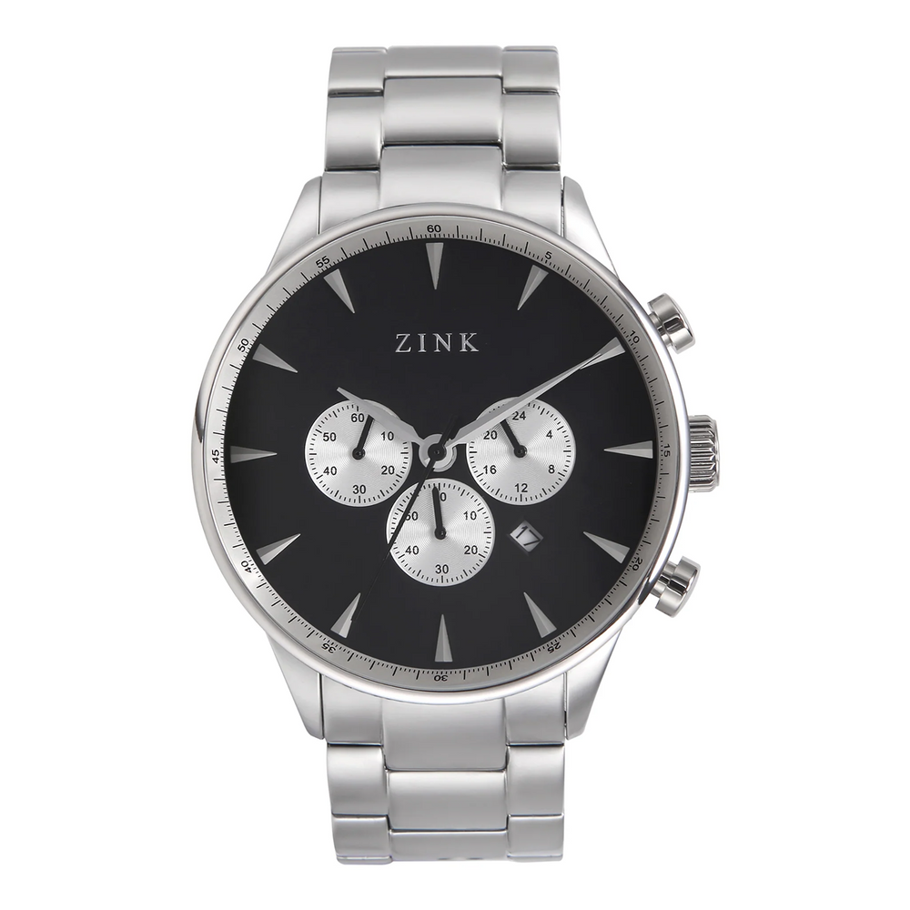 Zink Zk127g2ss-26 Elegance Series - Modern Men's Stainless Steel Timepiece With Black Dial by i-watch
