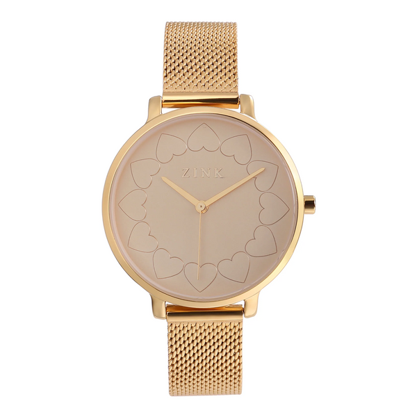 Zink Women's Watch With Gold Stainless Steel Case And Gold Stainless Steel Band by i-watch