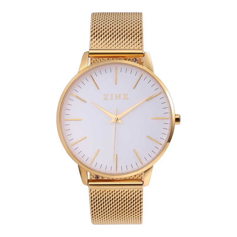 Zink Women's Watch With Gold Stainless Steel Case And Gold Stainless Steel Band by i-watch