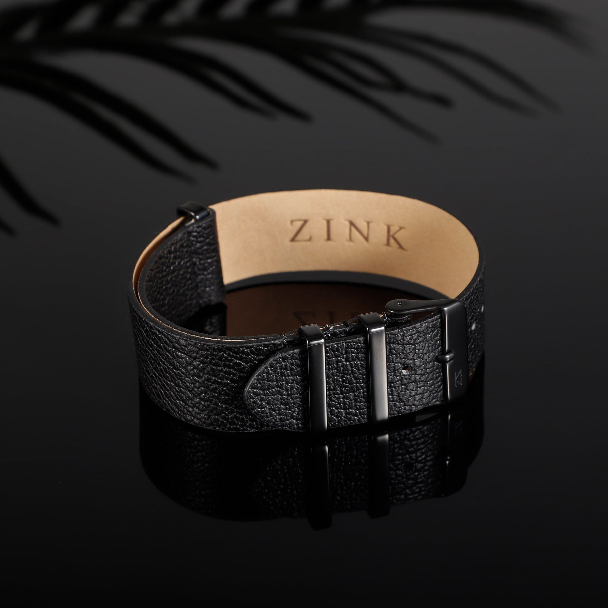 ZLB001BB Zink Men's Vintage Genuine Leather Strap