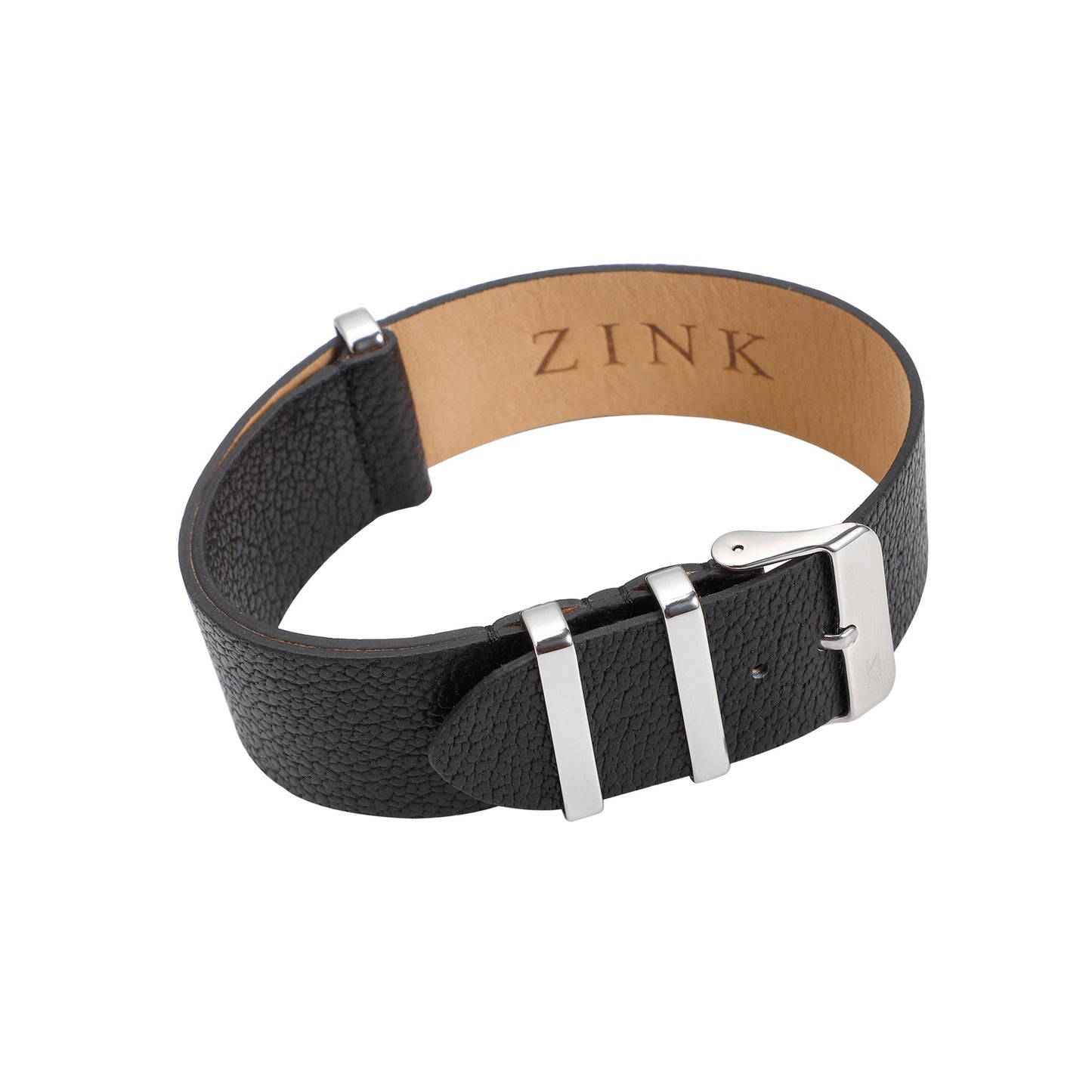 ZLB001BS Zink Men's Textured Genuine Leather Strap