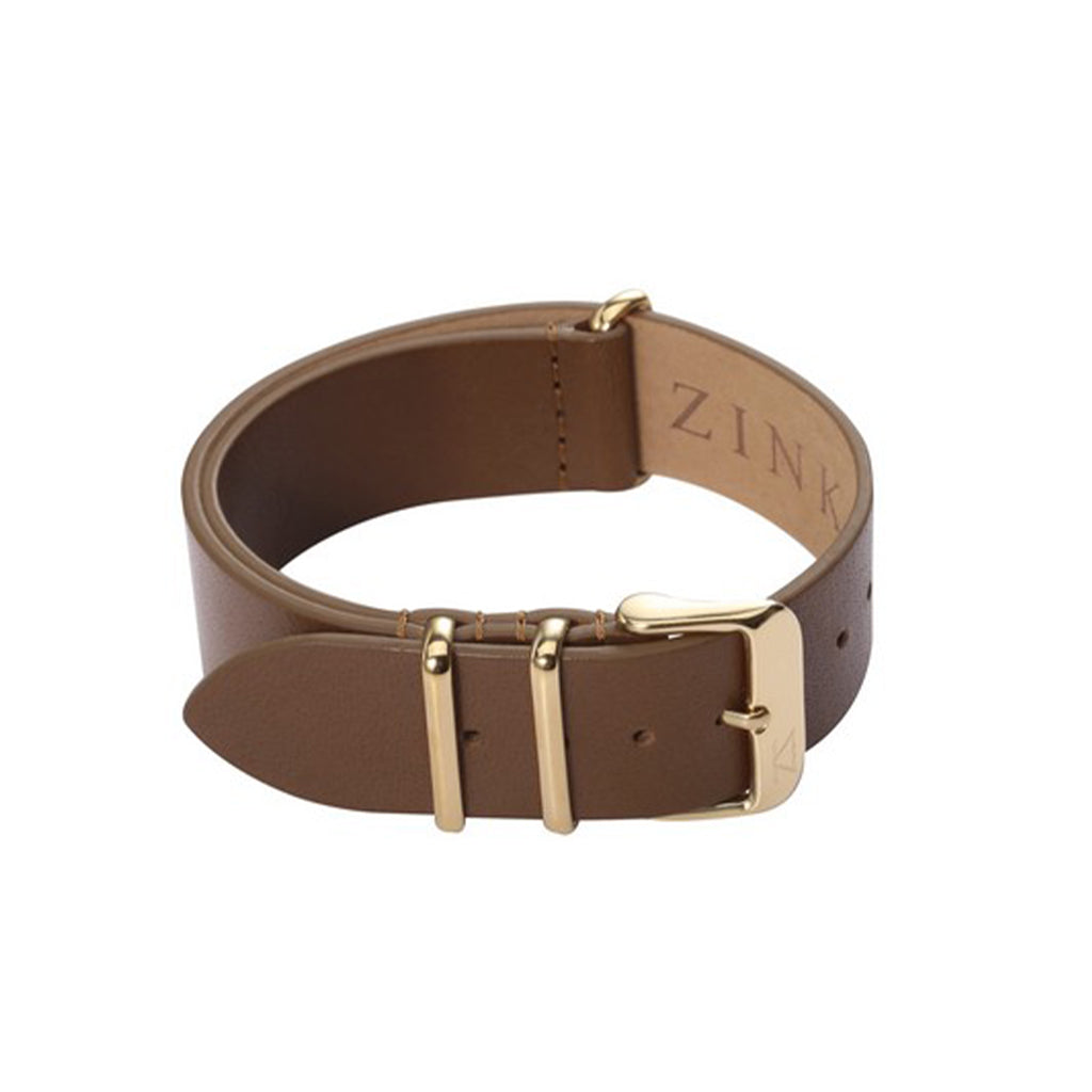 ZLB002BWG Zink Men's Genuine Leather Strap