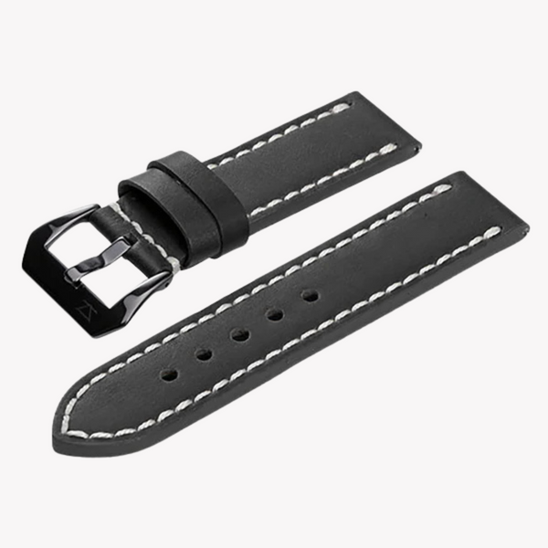 Zlb003bb Zink Men's Thick Genuine Leather Strap by i-watch