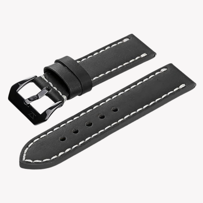 Zlb003bb Zink Men's Thick Genuine Leather Strap by i-watch