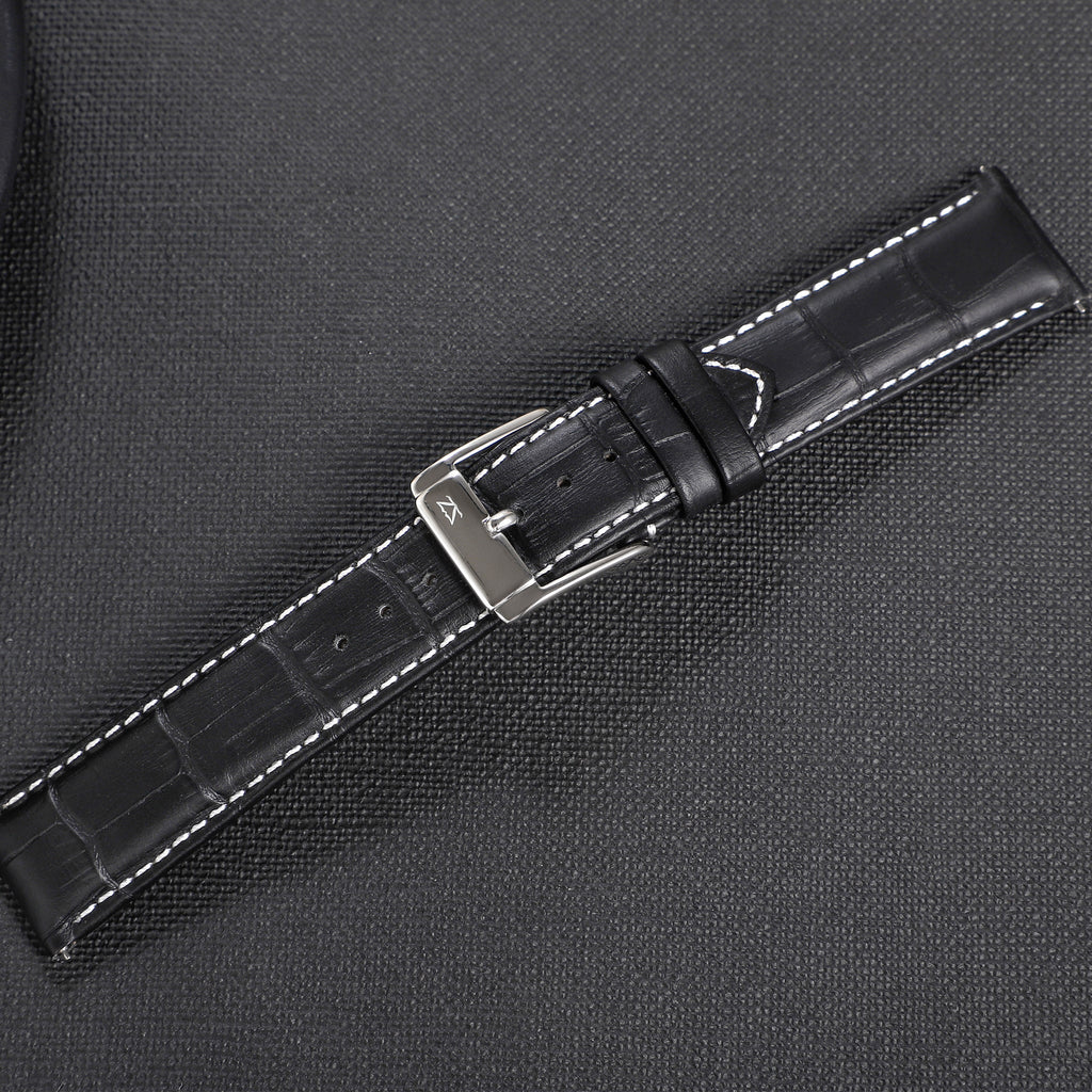 Zink Women's Leather Watch Band - Black | Zlb006bs