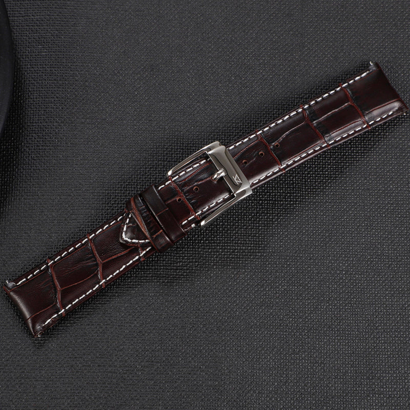Zink Women's Leather Watch Band - Dark Brown | Zlb006dbws