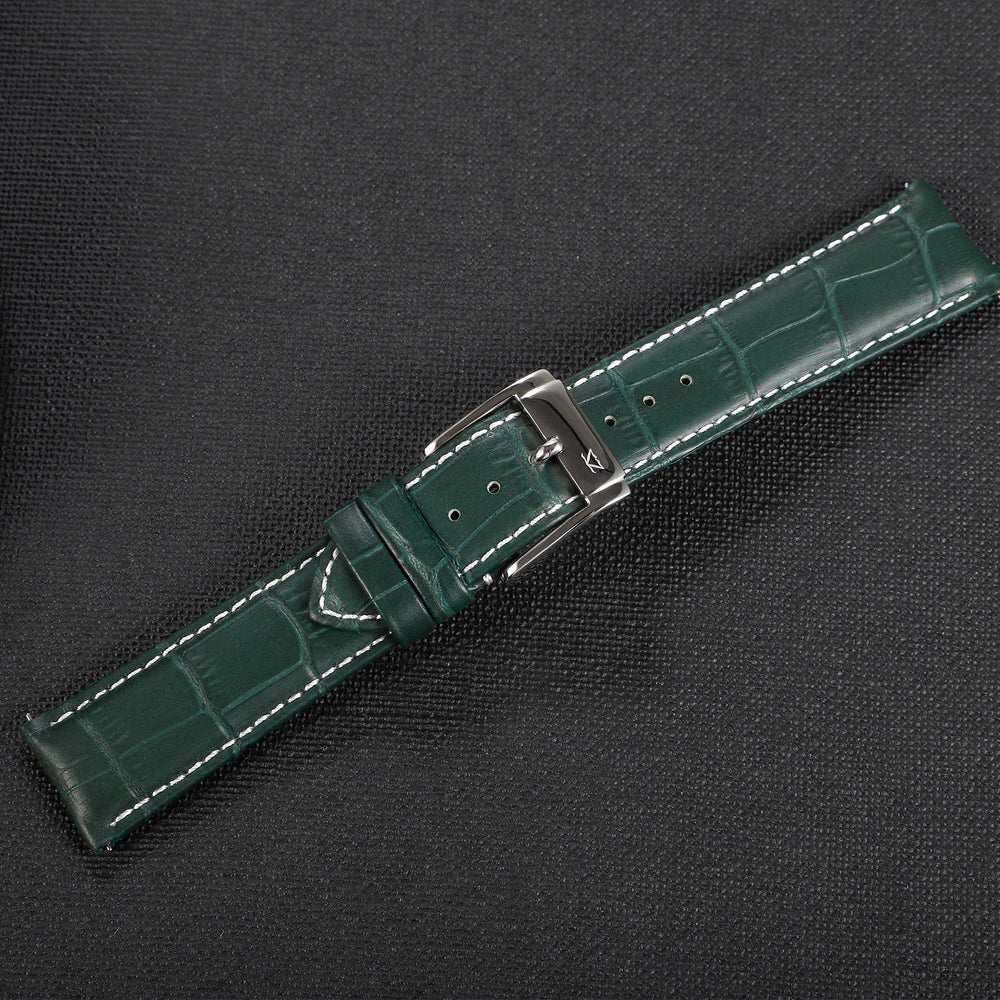Zink Women's Leather Watch Band - Green | Zlb006dgs