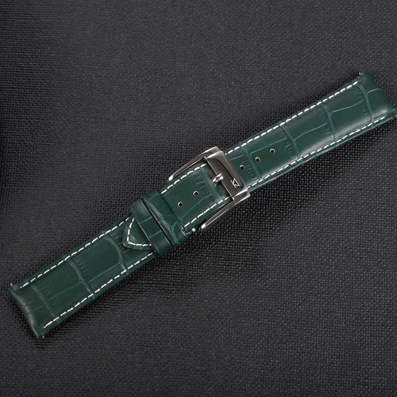 Zink Women's Leather Watch Band - Green | Zlb006dgs