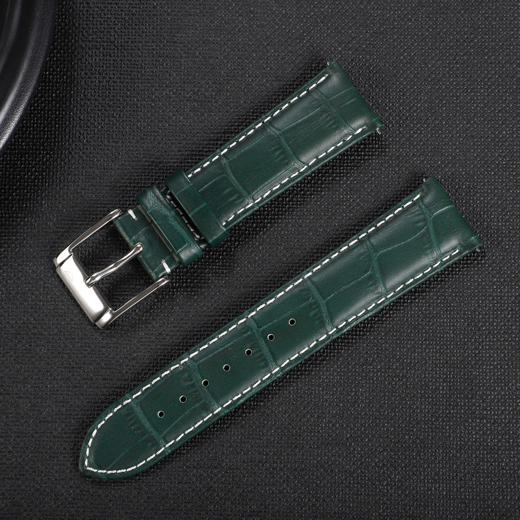Zink Women's Leather Watch Band - Green | Zlb006dgs