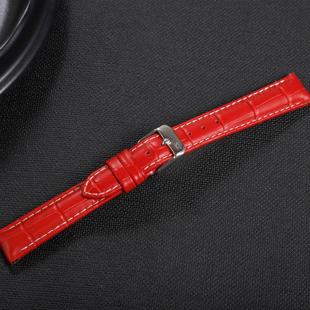 Zink Women's Leather Watch Band - Red | Zlb006rs