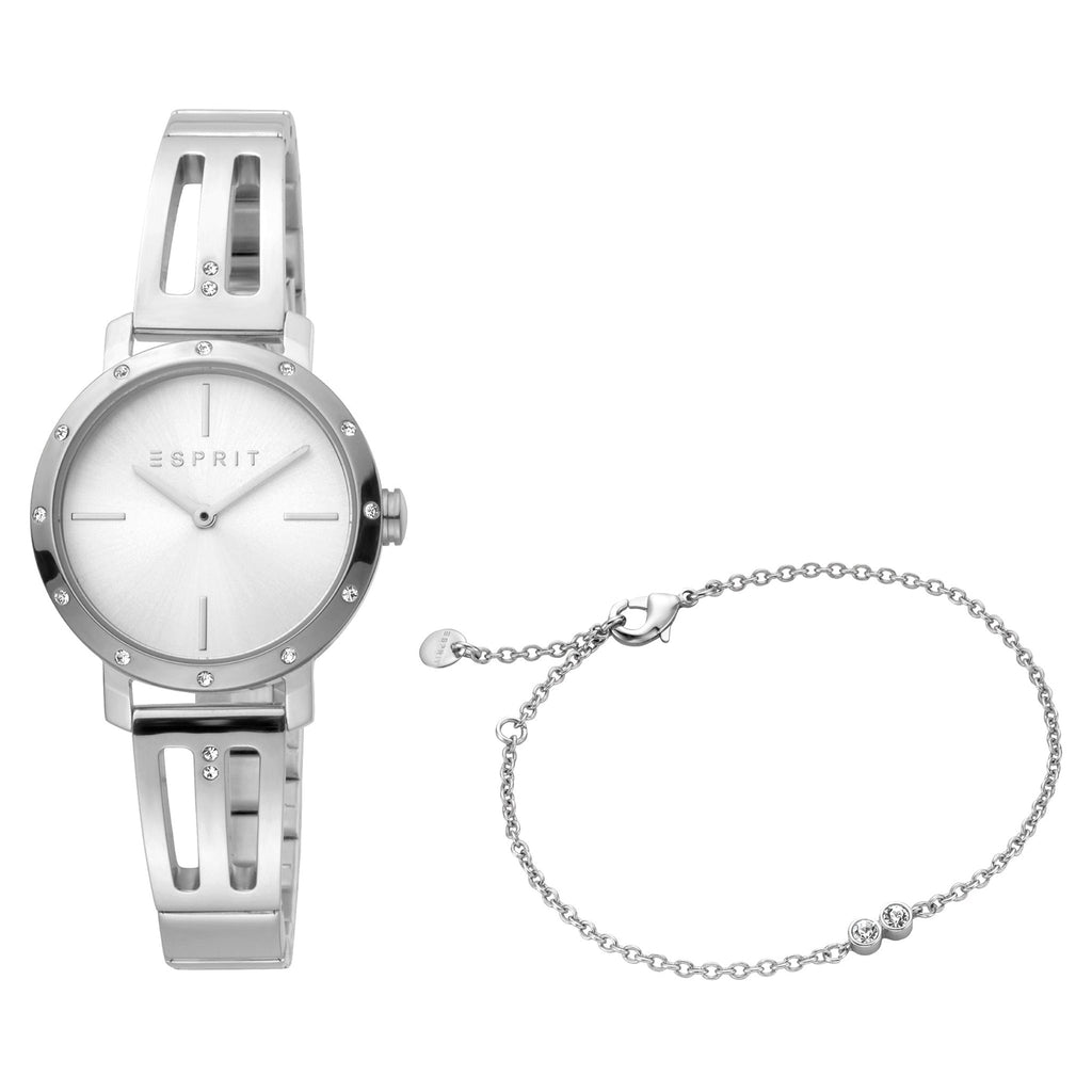 ESPRIT Women's Watch with Silver Stainless Steel Case and Silver Stainless Steel Band