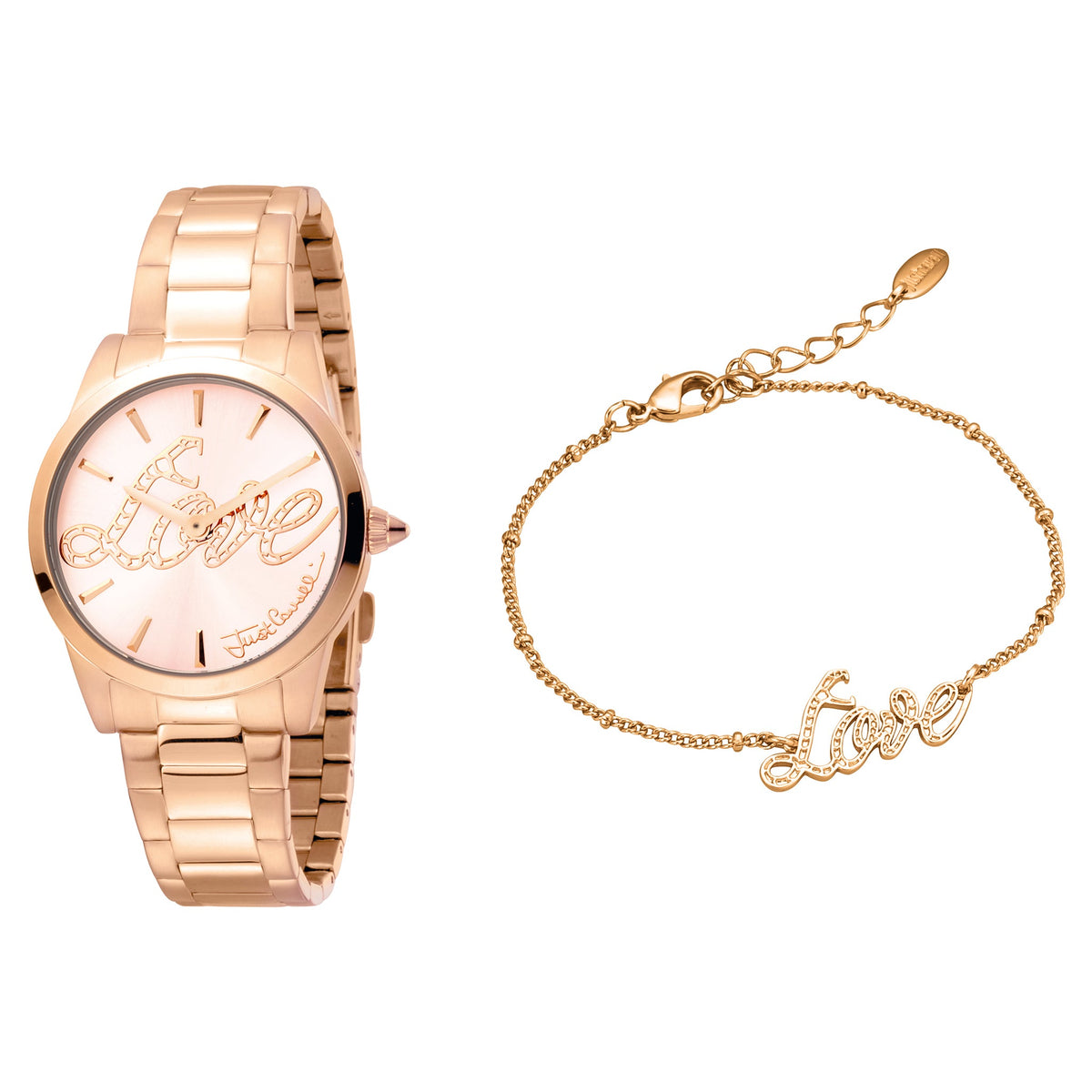 JUST CAVALLI Women's Watch with Rose Gold Stainless Steel Case and Rose Gold Stainless Steel Band