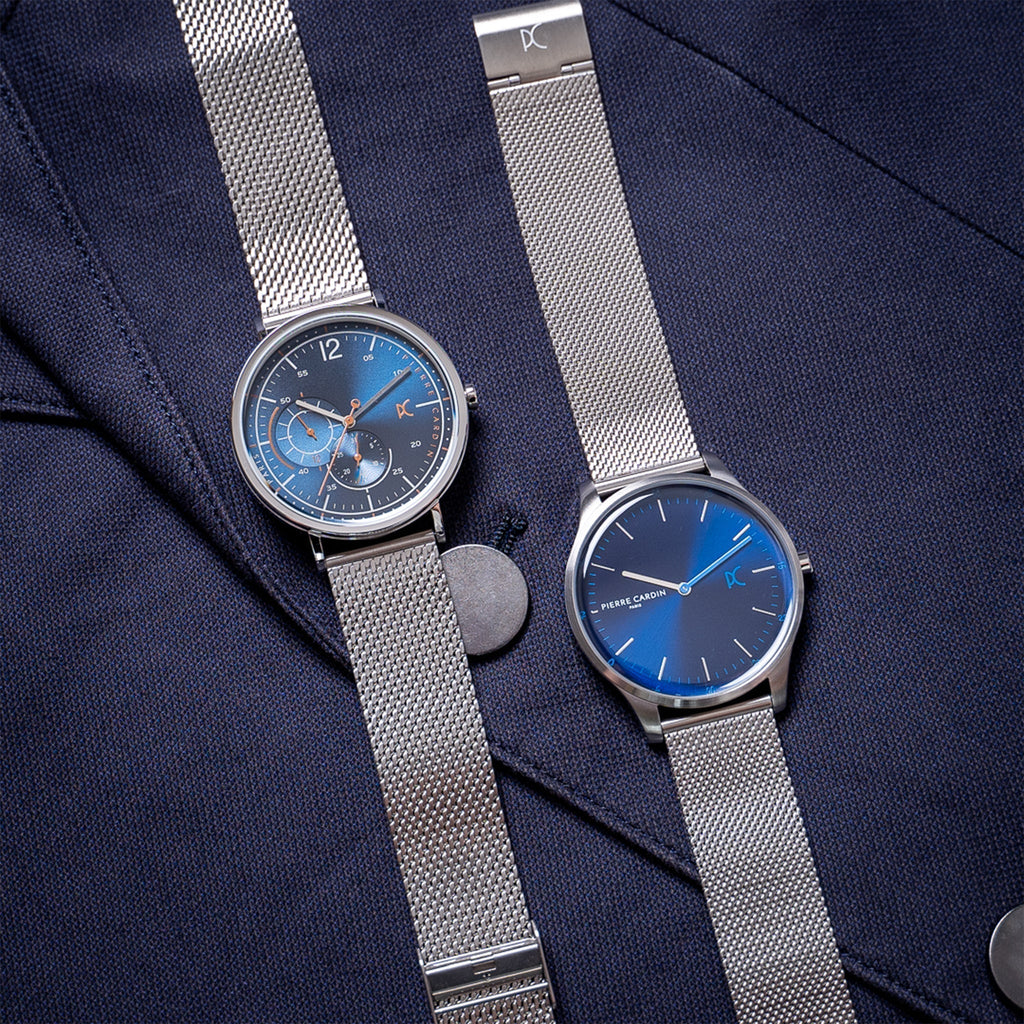 PIERRE CARDIN CBN.3006 MEN'S LUXURY STAINLESS STEEL WATCH - BLUE DIAL DELIGHT-i-Watch-6