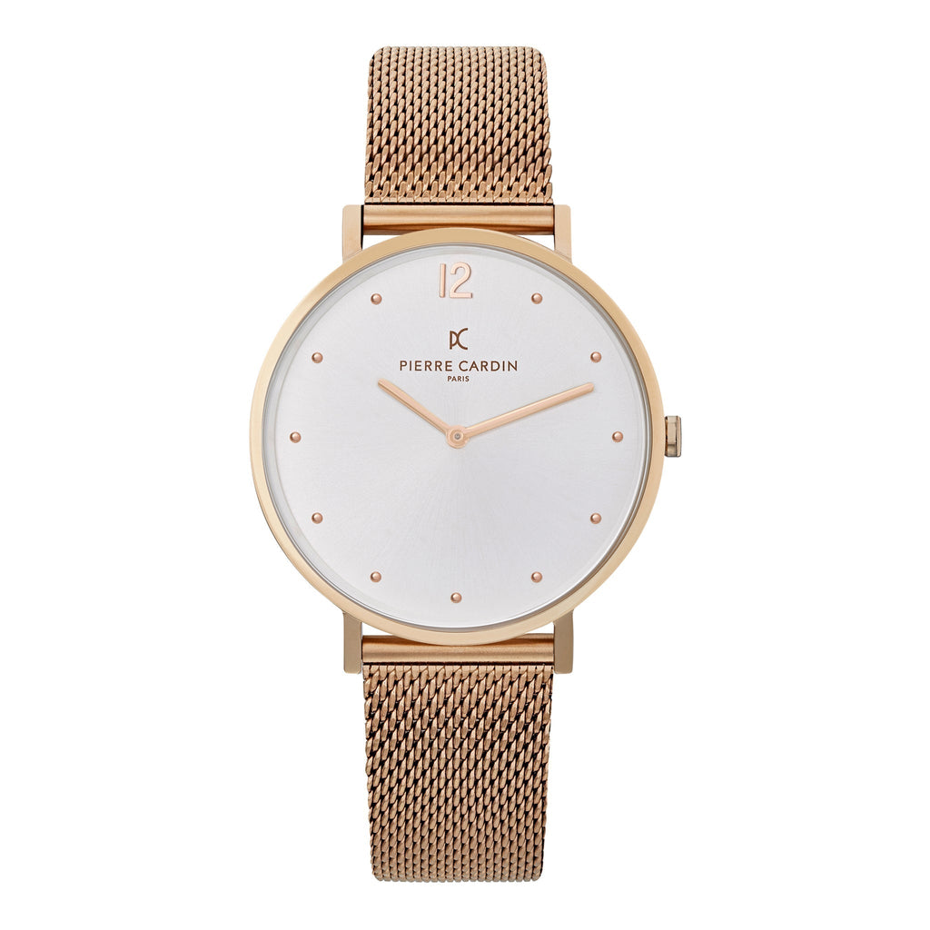 PIERRE CARDIN Women's Watch with Rose Gold Stainless Steel Case and Rose Gold Stainless Steel Band
