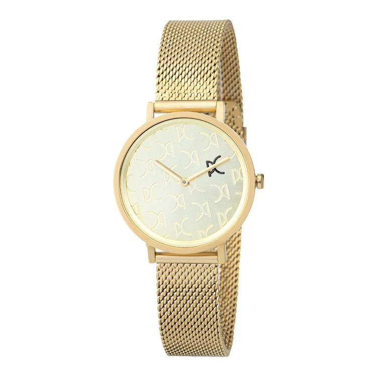 PIERRE CARDIN Women's Watch with Gold Stainless Steel Case and Gold Stainless Steel Band