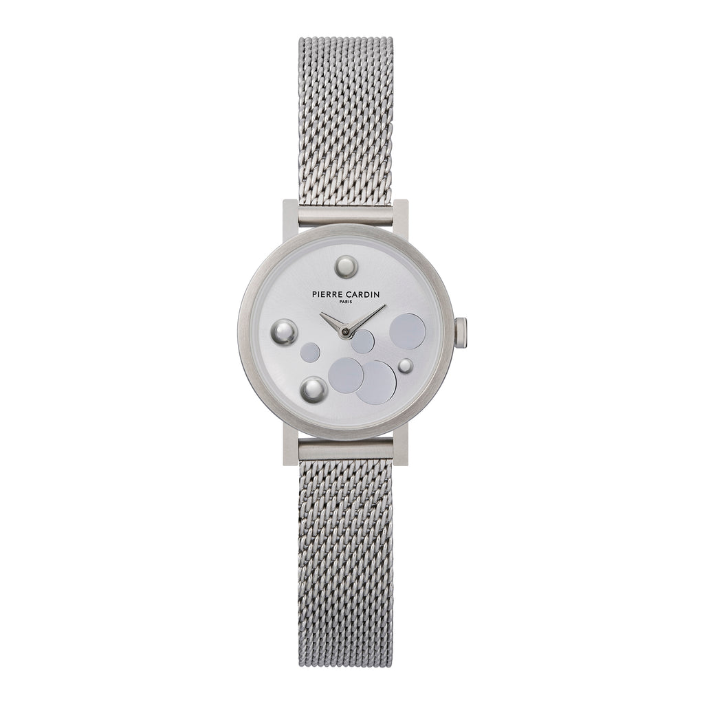 PIERRE CARDIN Women's Watch with Silver Stainless Steel Case and Silver Stainless Steel Band
