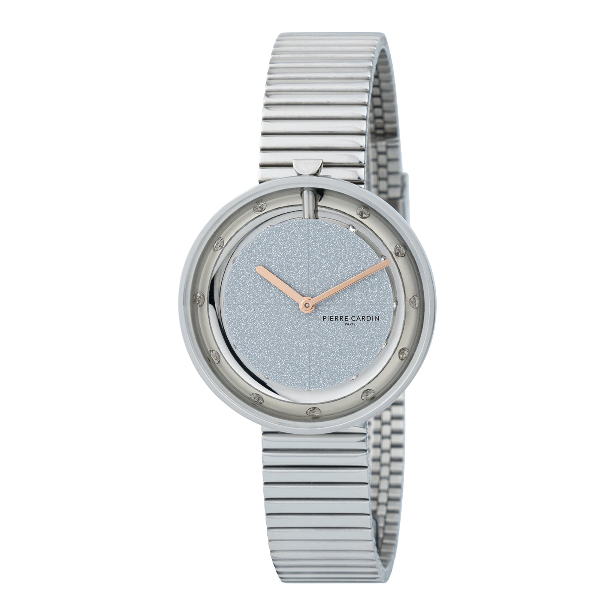 PIERRE CARDIN Women's Watch with Silver Stainless Steel Case and Silver Stainless Steel Band