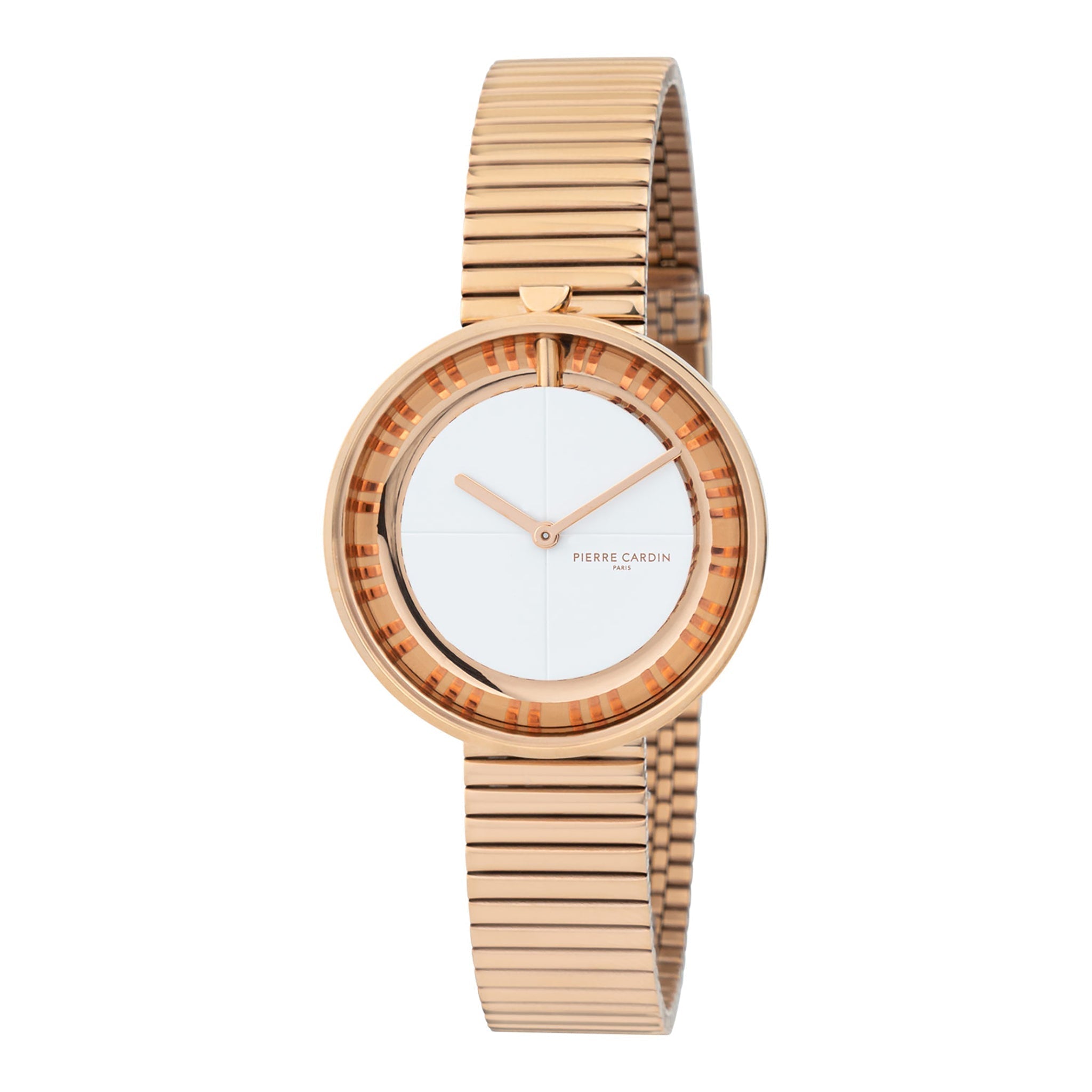 PIERRE CARDIN Women's Watch with Rose Gold Stainless Steel Case and Rose Gold Stainless Steel Band