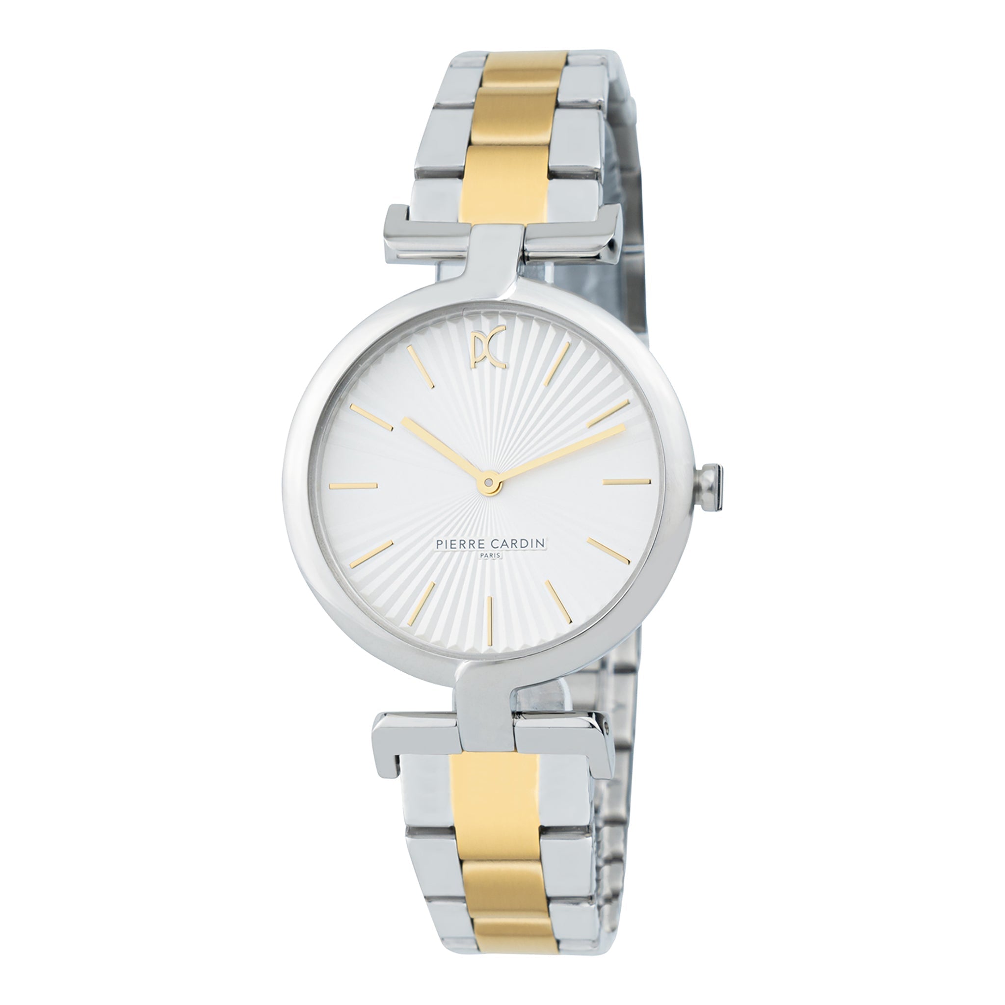 PIERRE CARDIN Women's Watch with Silver Stainless Steel Case and Silver & Gold Stainless Steel Band