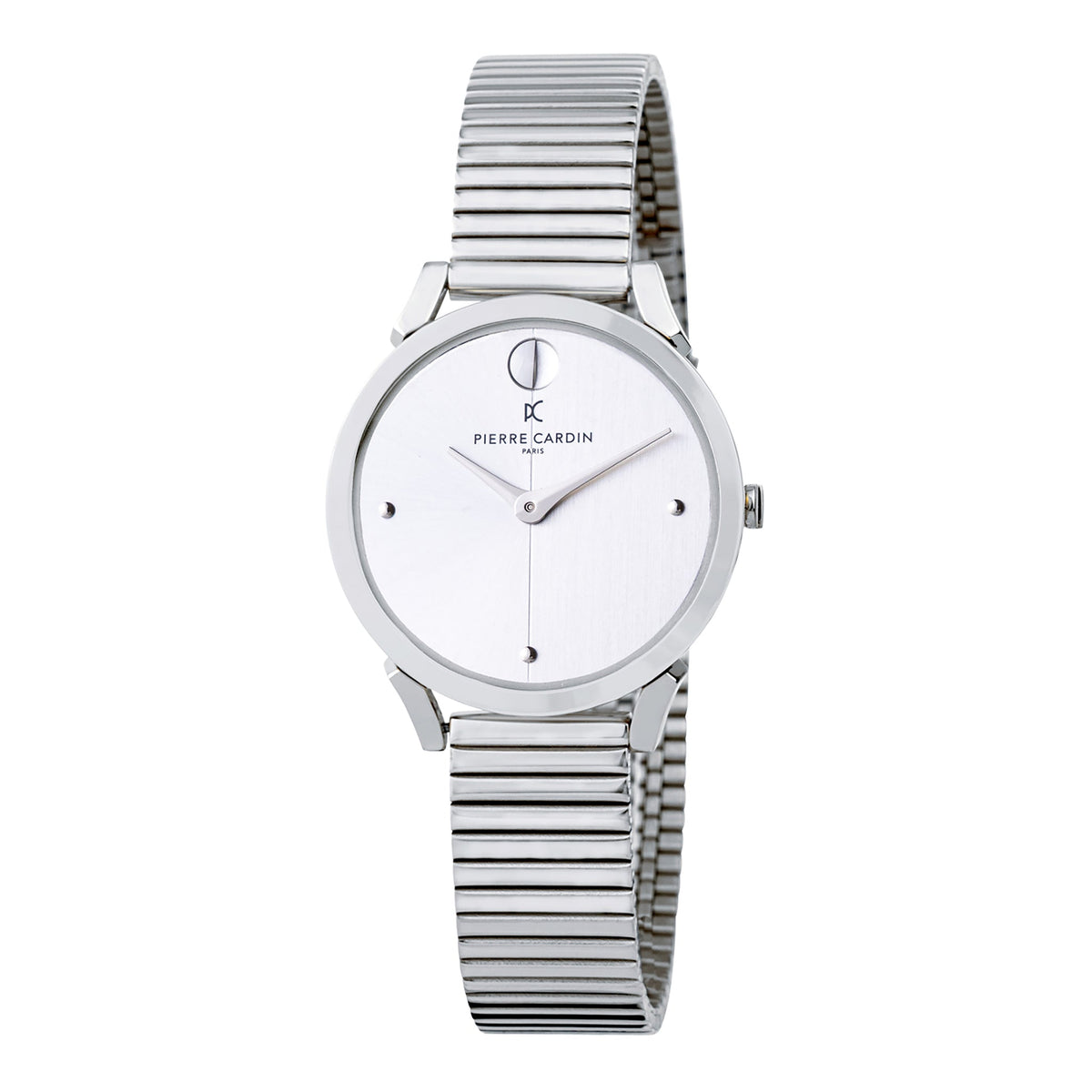 PIERRE CARDIN Women's Watch with Silver Stainless Steel Case and Silver Stainless Steel Band
