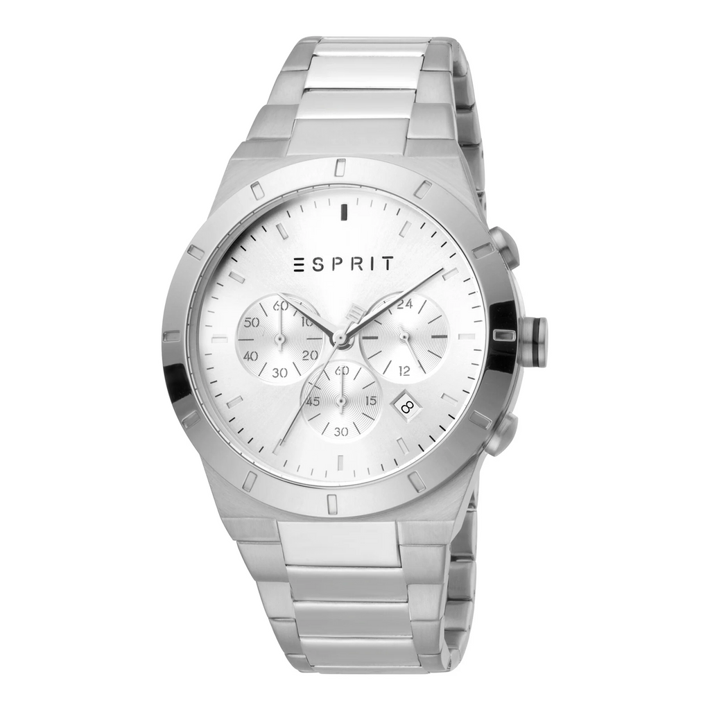ESPRIT MEN'S SILVER STAINLESS STEEL WATCH - TIMELESS ELEGANCE & DURABILITY