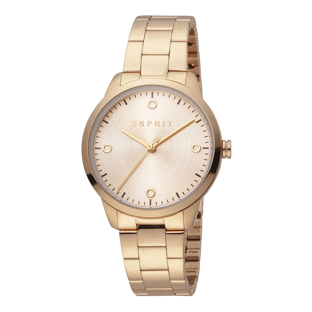 ESPRIT Women's Watch with Rose Gold Stainless Steel Case and Rose Gold Stainless Steel Band