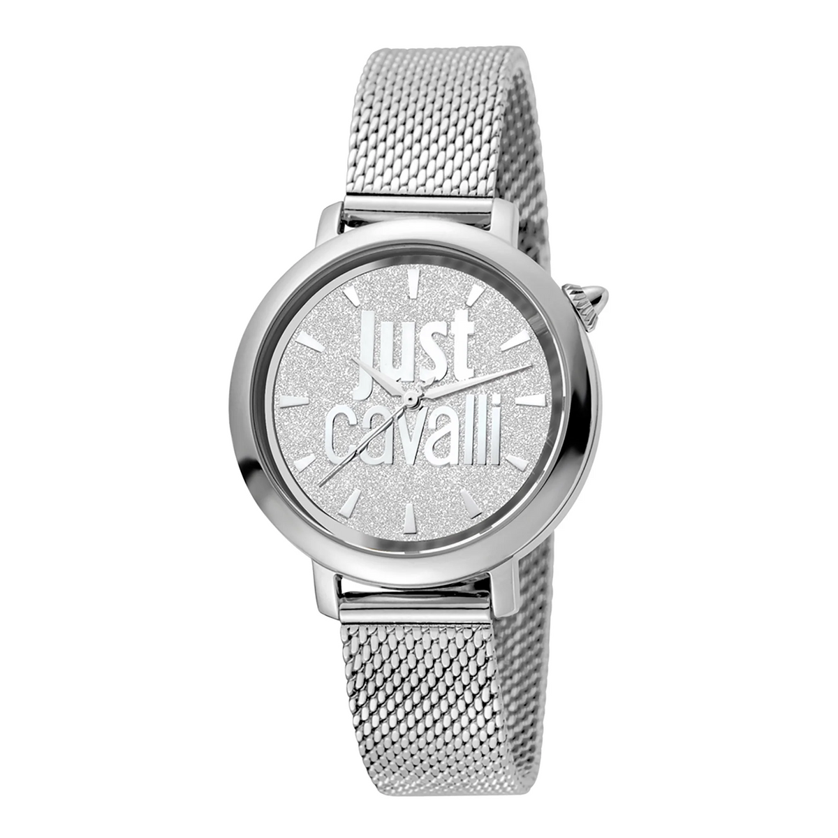 JUST CAVALLI Women's Watch with Silver Stainless Steel Case and Silver Stainless Steel Band