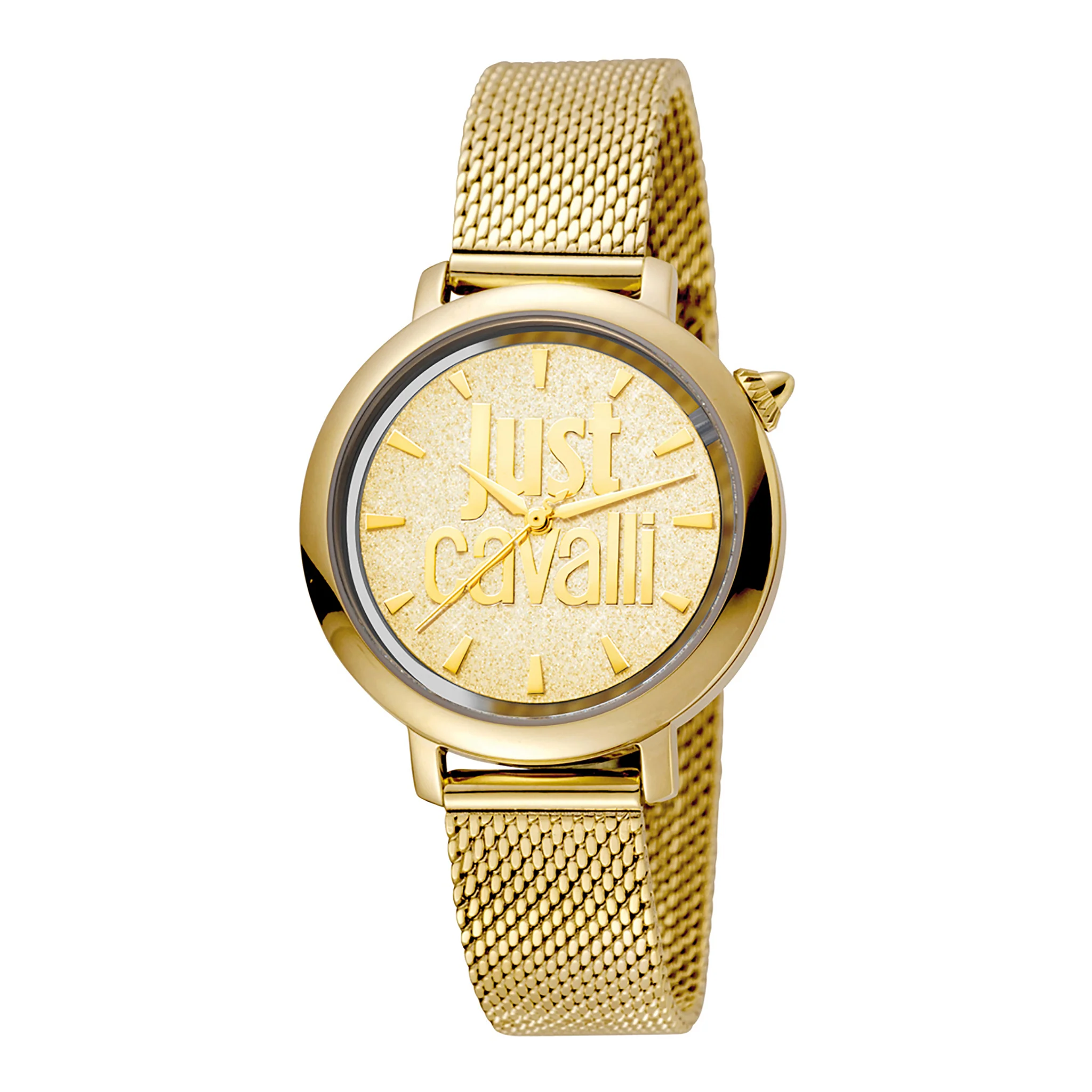 JUST CAVALLI Women's Watch with Gold Stainless Steel Case and Gold Stainless Steel Band