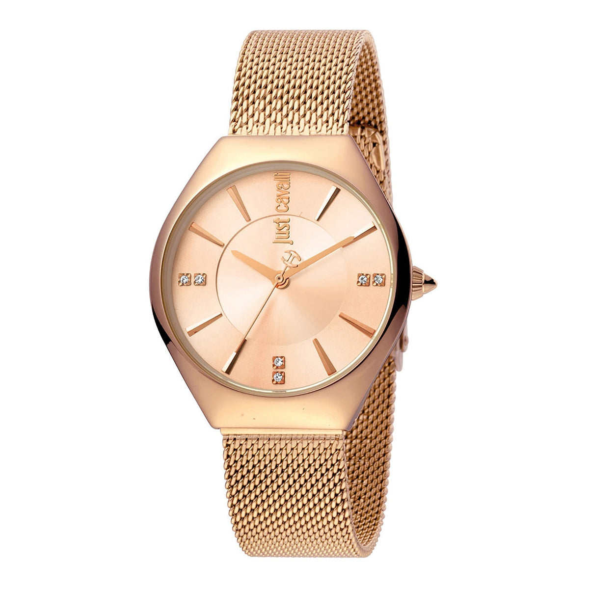 JUST CAVALLI Women's Watch with Rose Gold Stainless Steel Case and Rose Gold Stainless Steel Band