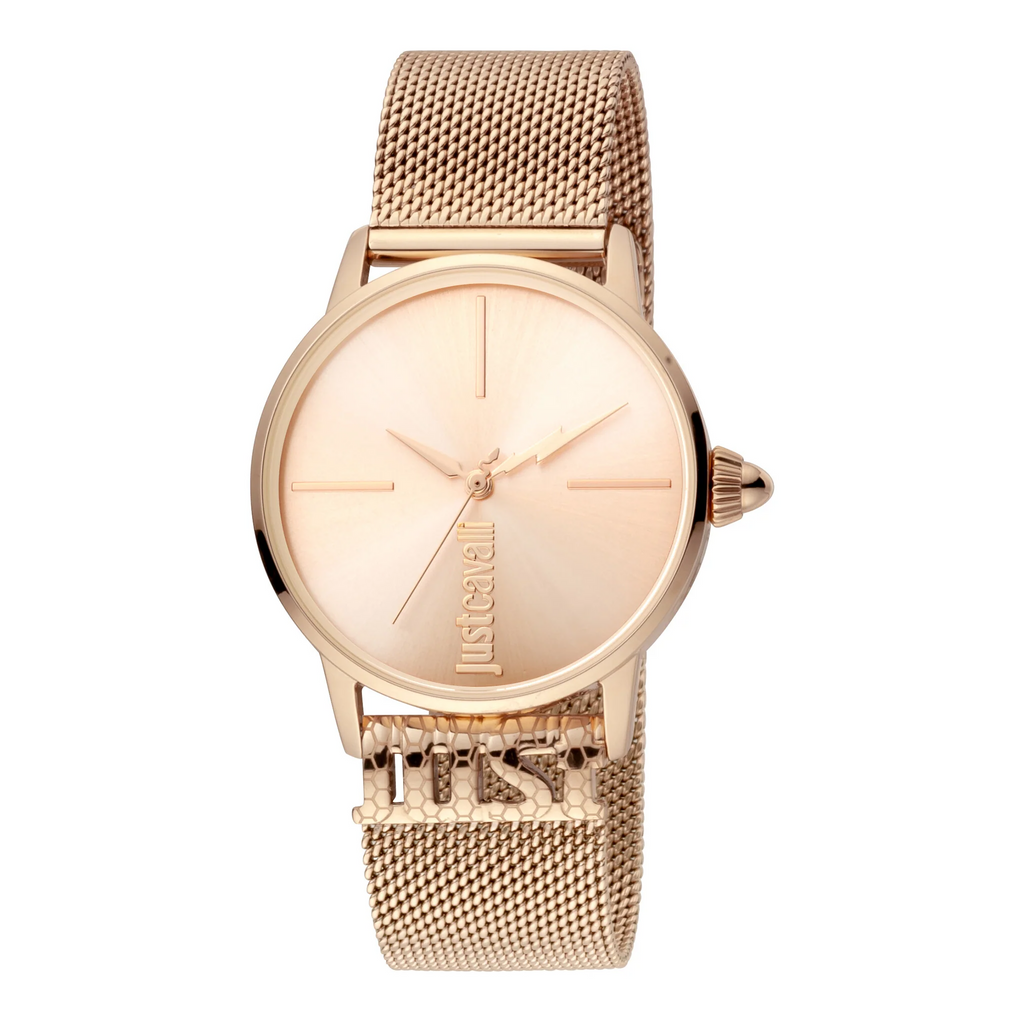 JUST CAVALLI Women's Watch with Rose Gold Stainless Steel Case and Rose Gold Stainless Steel Band