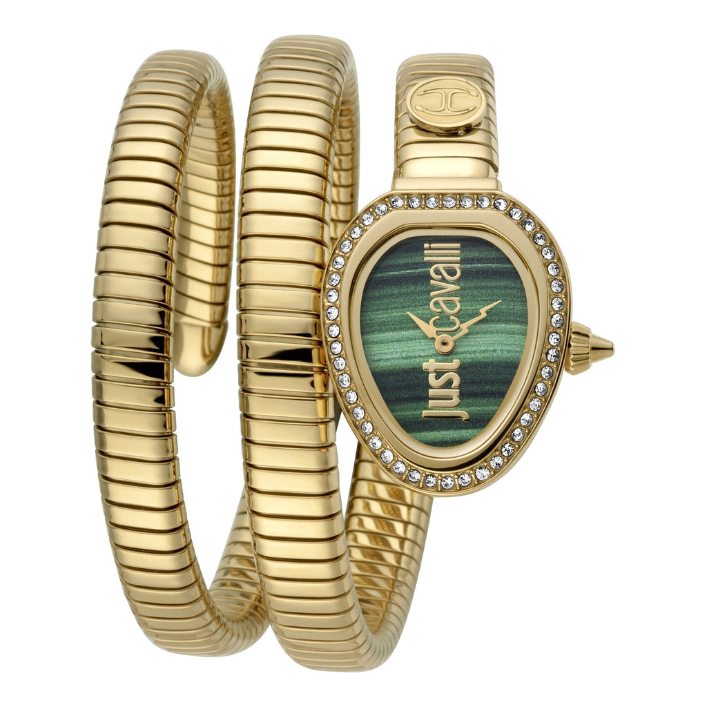 JUST CAVALLI Women's Watch with Gold Stainless Steel Case and Gold Stainless Steel Band