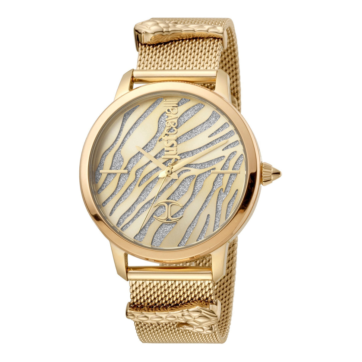 JUST CAVALLI Women's Watch with Gold Stainless Steel Case and Gold Stainless Steel Band