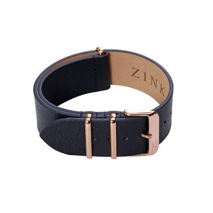 ZLB001DBRG Zink Men's Textured Genuine Leather Strap