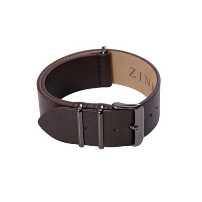 ZLB001DBWB Zink Men's Textured Genuine Leather Strap